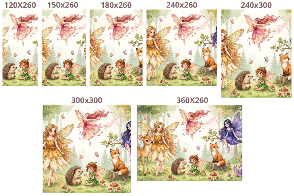 Enchanted Forest Fairy Wall Mural Woodland Girls Nursery