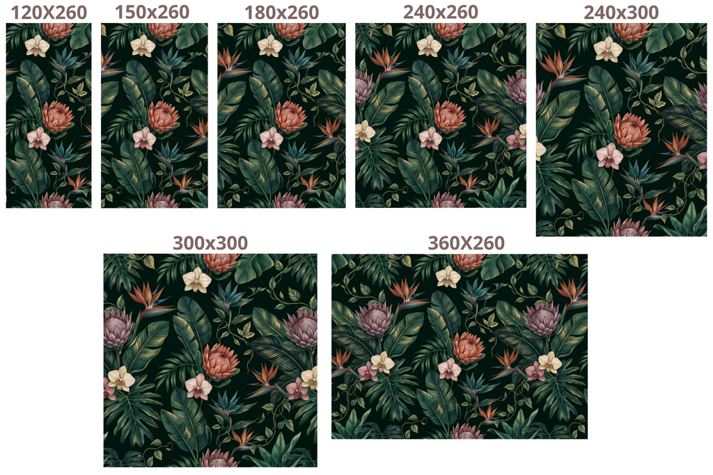 Dark Moody Tropical Wallpaper, Botanical Protea & Bird of Paradise Wall Mural for Living Room and Bedroom