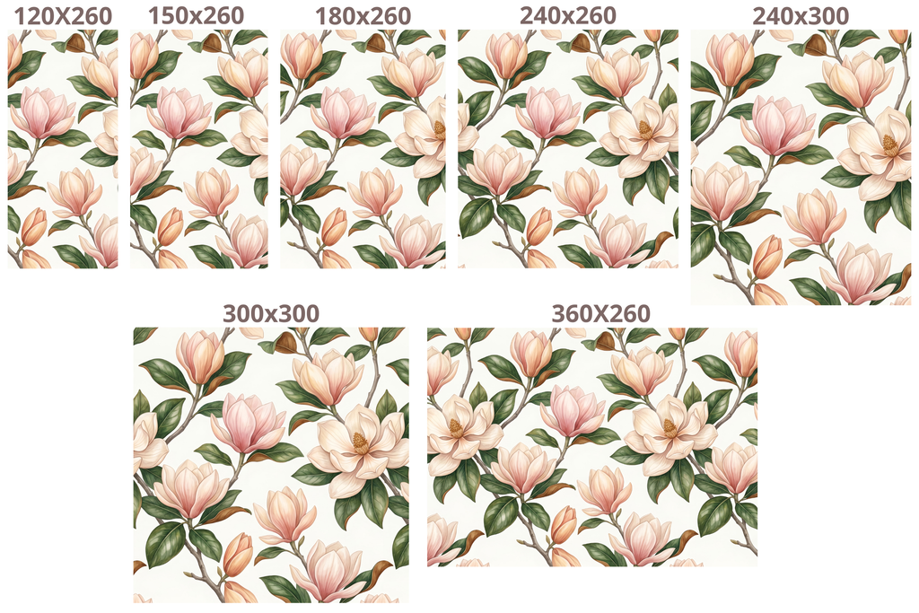 Pink Magnolia Floral Wallpaper Premium Peel and Stick, Romantic Bedroom & Nursery Wall Decor