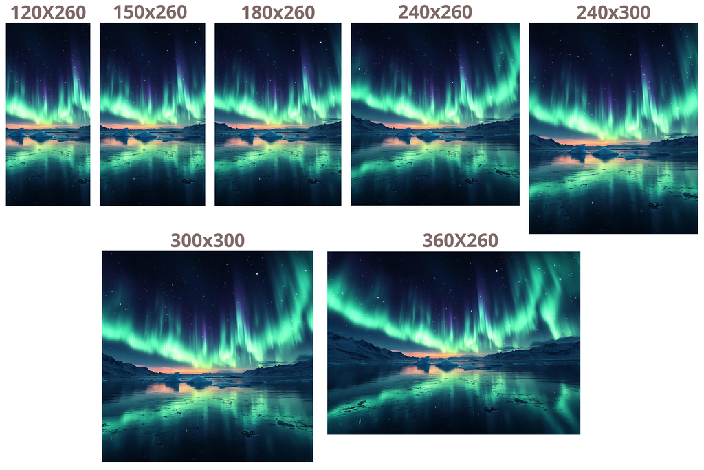 Northern Lights Wall Mural Aurora Borealis Icy Lake Landscape Peel and Stick Wallpaper