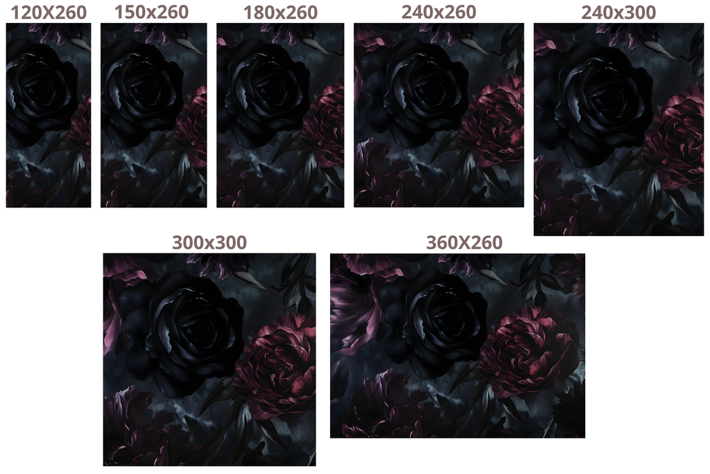 Dark Floral Wallpaper Wall Mural | Moody Gothic Black Rose Peony Design