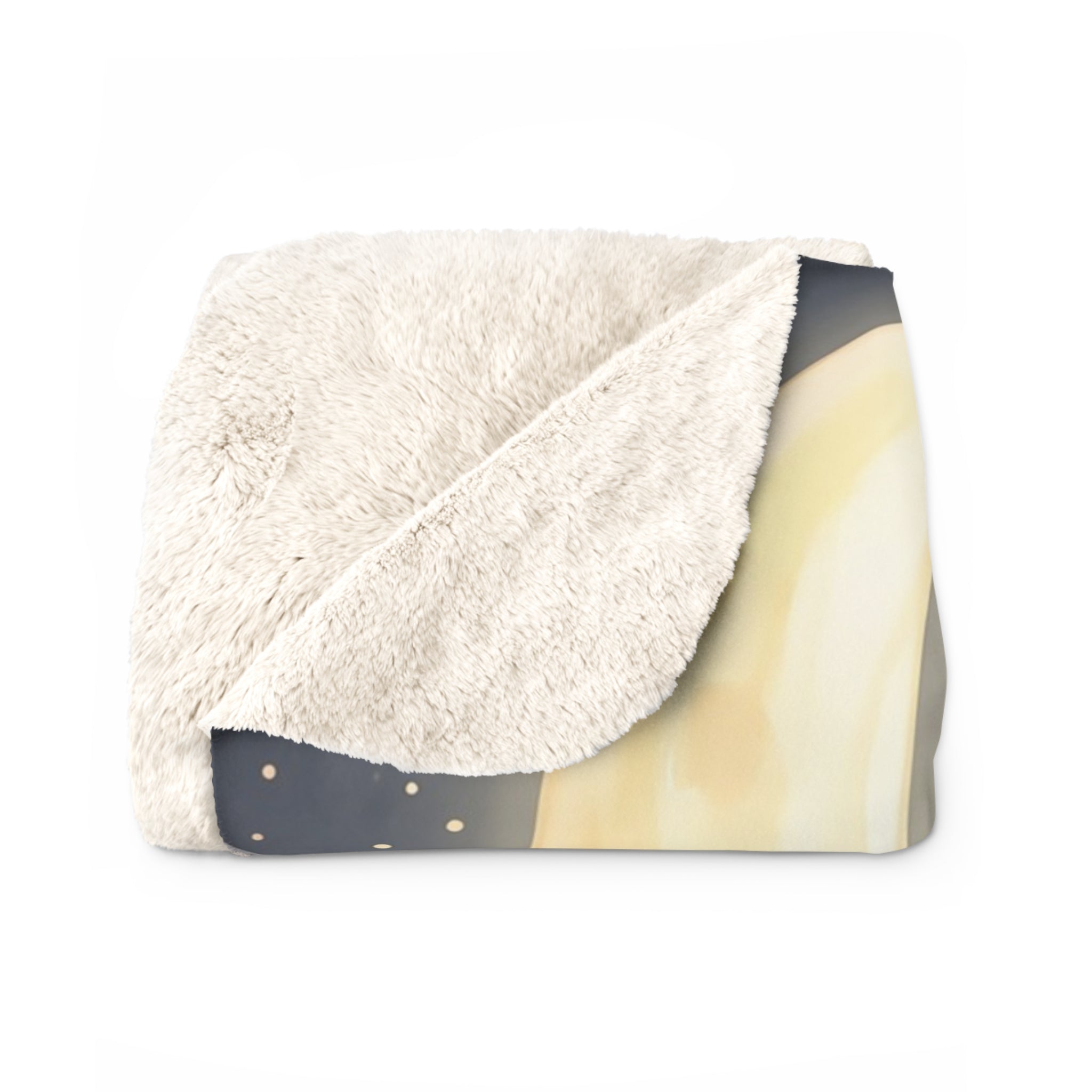 Dreamy Moon & Spotted Lambs Sherpa Fleece Blanket Starry Night Nursery Throw