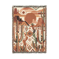 Southwestern Desert Sunset Woven Throw Blanket Boho Cactus Tapestry