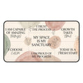 Pastel Watercolor Affirmations Desk Mat "I Choose Calm" Botanical Art Aesthetic Pad