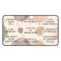 Pastel Watercolor Affirmations Desk Mat "I Let Go Of Perfection" Botanical Art Pad