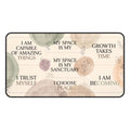 Mindfulness & Affirmations Desk Mat Pastel Watercolor Aesthetic Workspace Pad