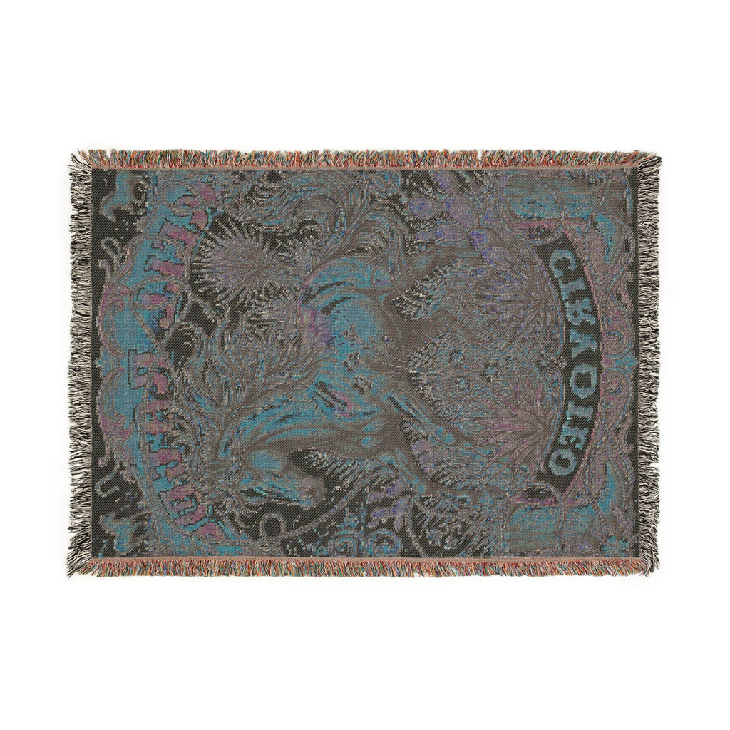 Vintage Western Wild Horse Woven Throw Blanket Southwestern Cowboy Tapestry