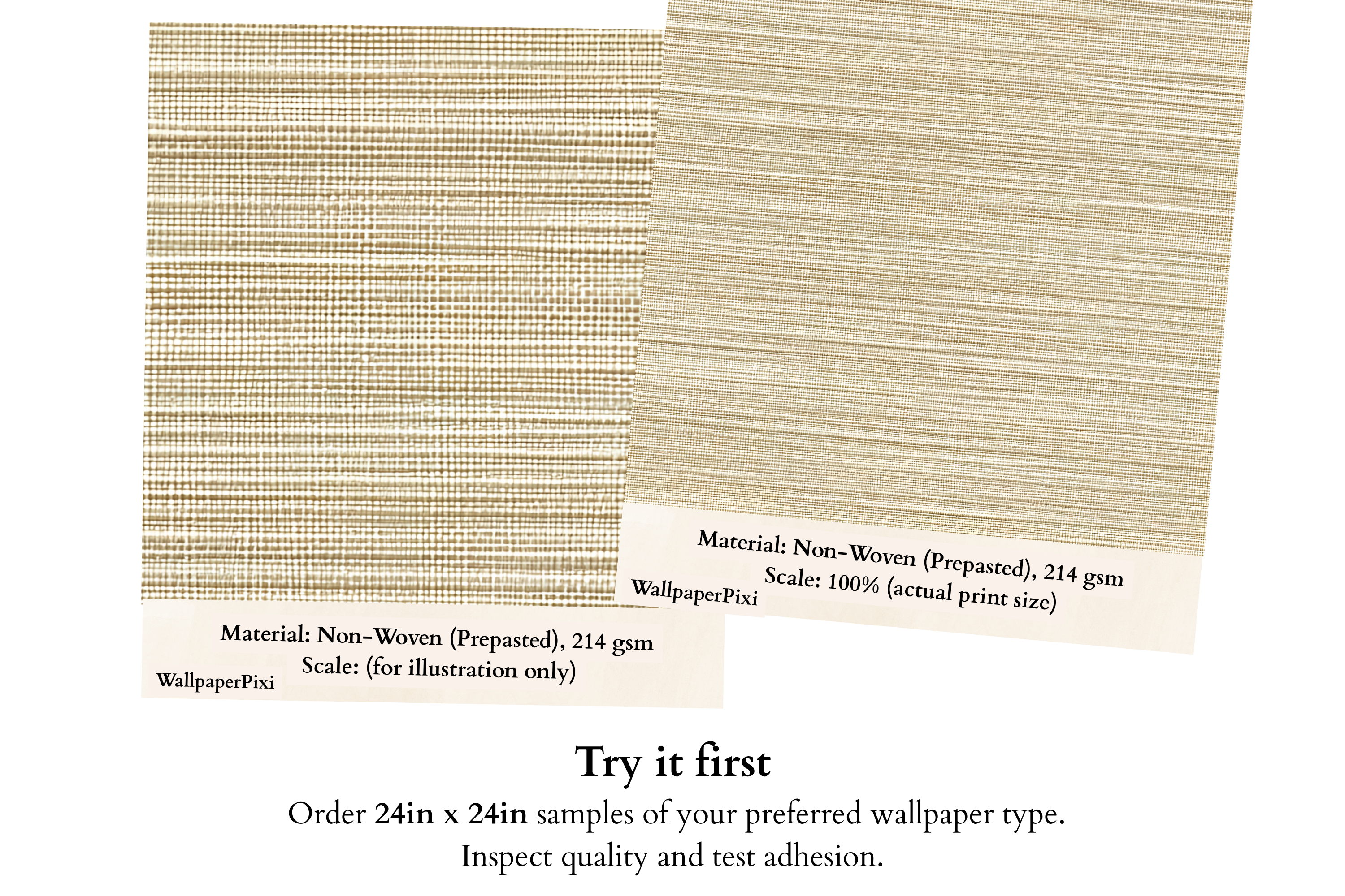 Natural Grasscloth Texture Wallpaper | Woven Jute Effect