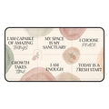 Mindful Affirmations Desk Mat Pastel Watercolor Botanical Art Aesthetic Pad