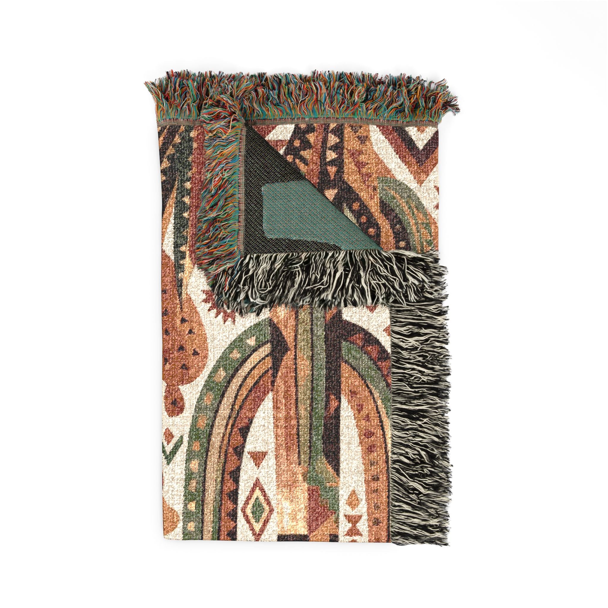 Southwestern Desert Sunset Woven Throw Blanket Boho Cactus Tapestry