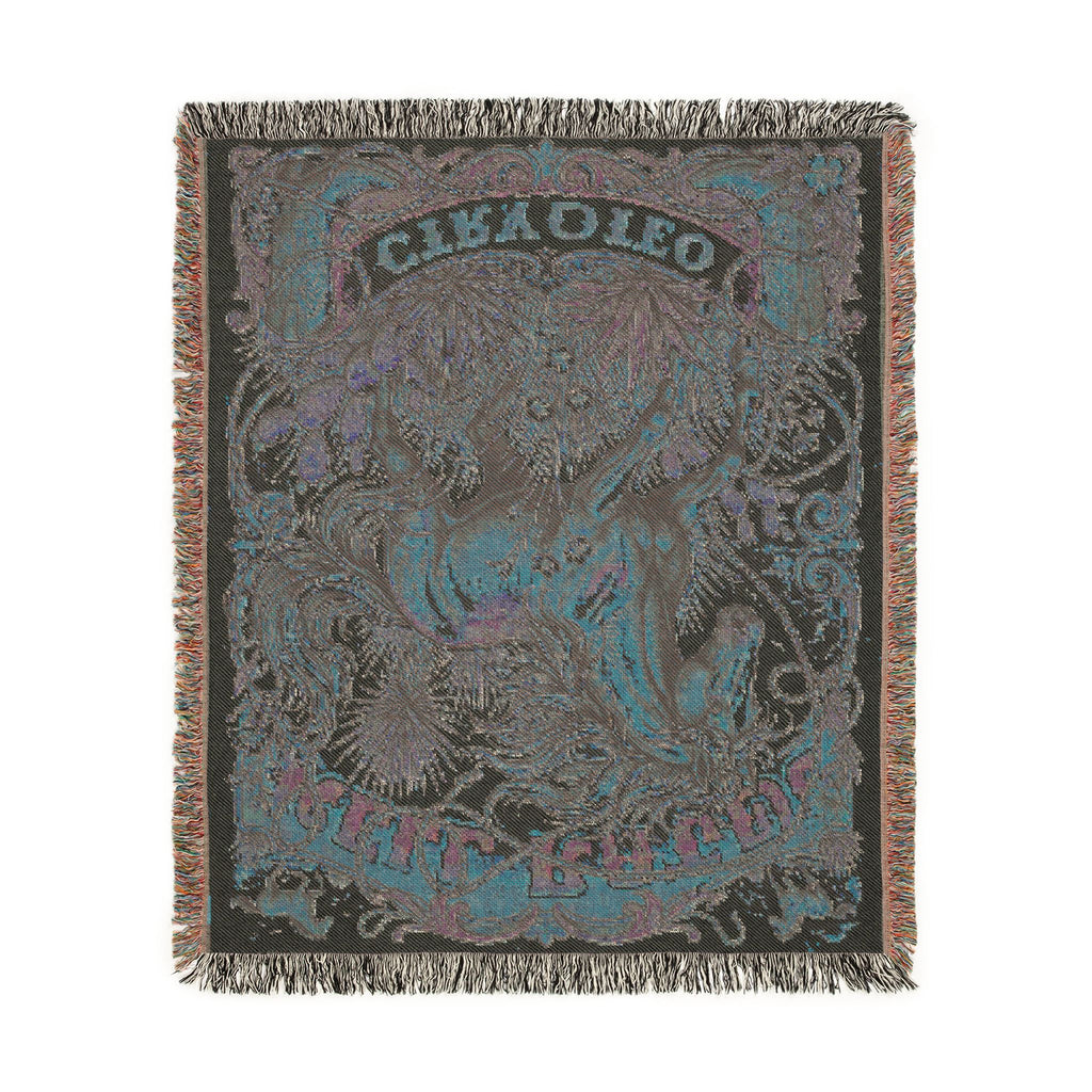 Vintage Western Wild Horse Woven Throw Blanket Southwestern Cowboy Tapestry