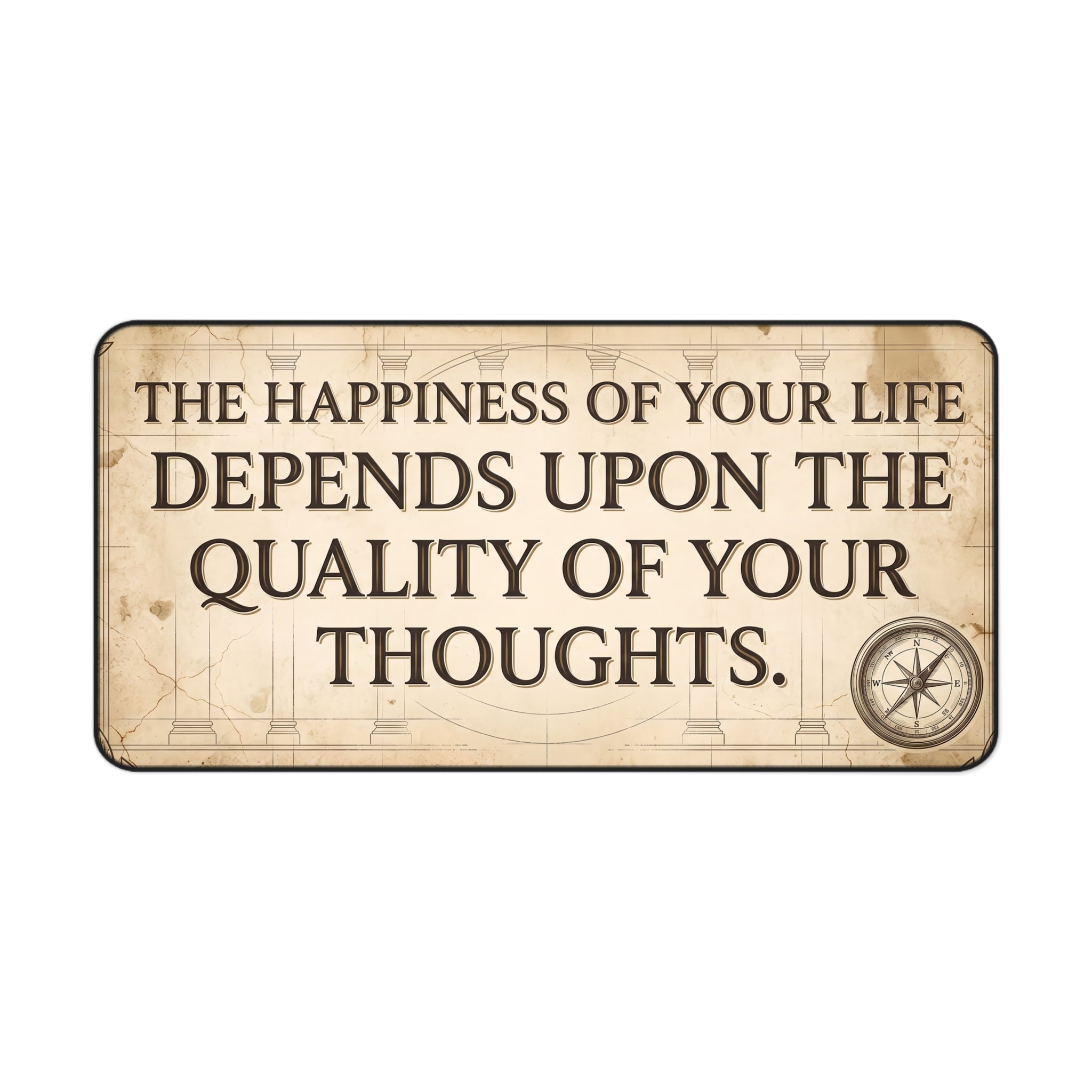Vintage Stoic Quote Desk Mat Marcus Aurelius Dark Academia Art Office Pad