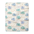 Pastel Sleeping Dragon & Cloud Sherpa Fleece Blanket Dreamy Nursery Throw