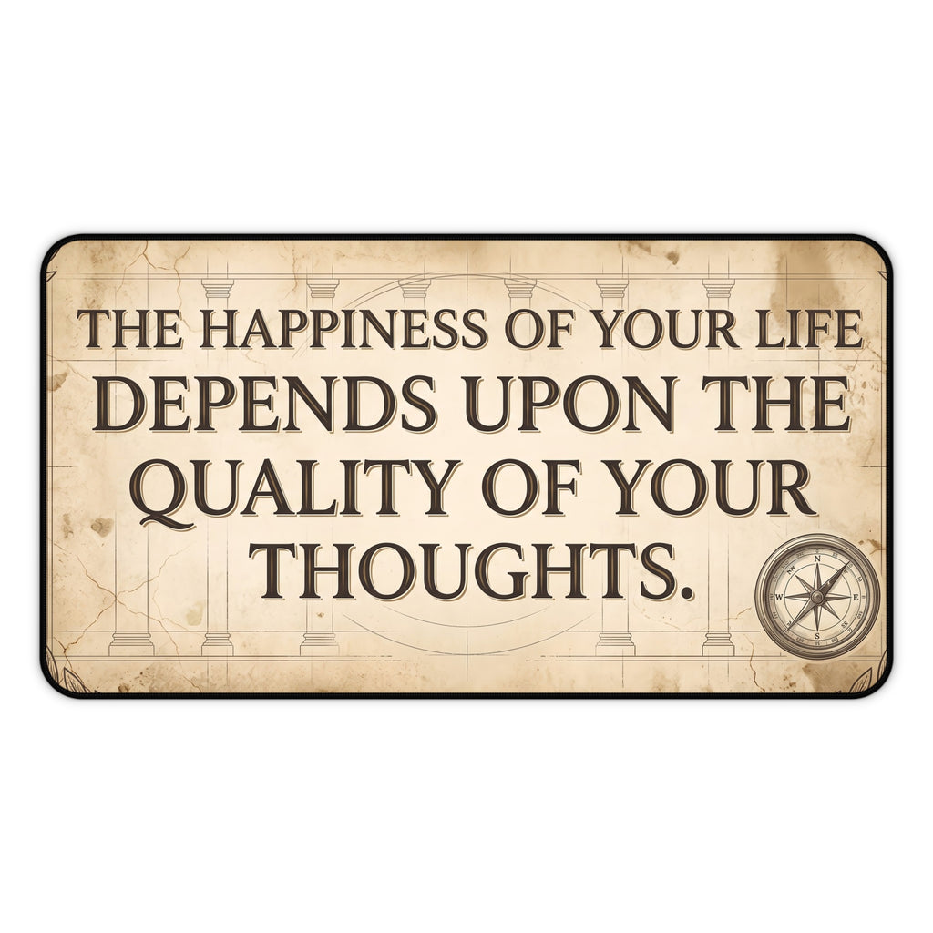 Vintage Stoic Quote Desk Mat Marcus Aurelius Dark Academia Art Office Pad