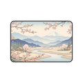 Japanese Aesthetic Mount Fuji Desk Mat Cherry Blossom Sakura Art Workspace Pad