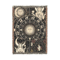 Vintage Celestial Zodiac Woven Throw Blanket Mystical Sun & Moon Tapestry