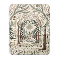 Nordic Winter Forest Sherpa Fleece Blanket Cozy Scandinavian Woodland Throw