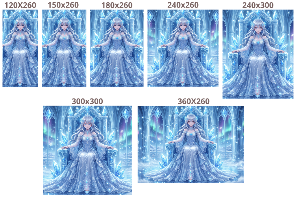 Anime Ice Queen Crystal Palace Mural Majestic Winter Fantasy Wallpaper