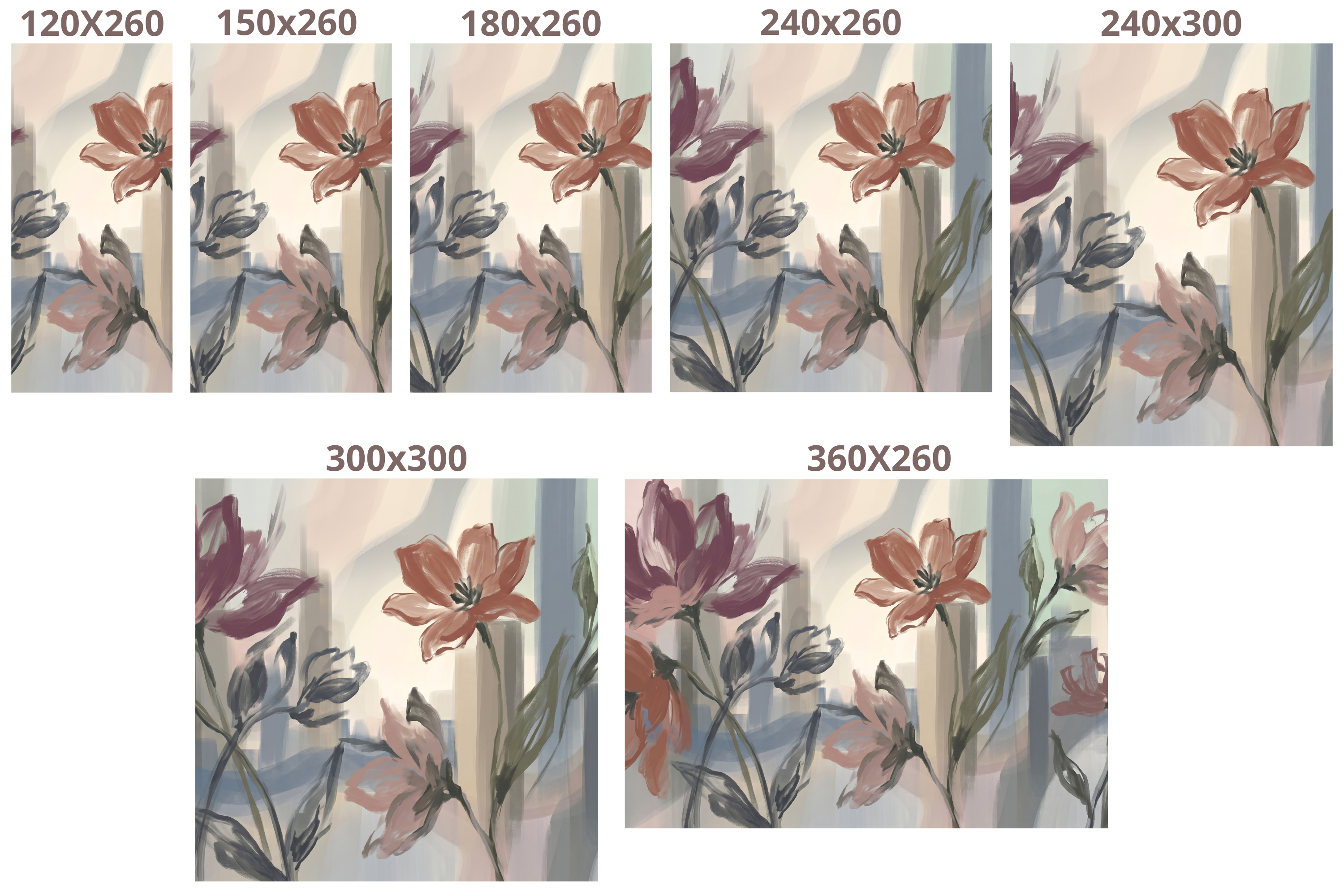 Abstract Painterly Floral Wallpaper – Modern Impressionist Botanical Wall Mural
