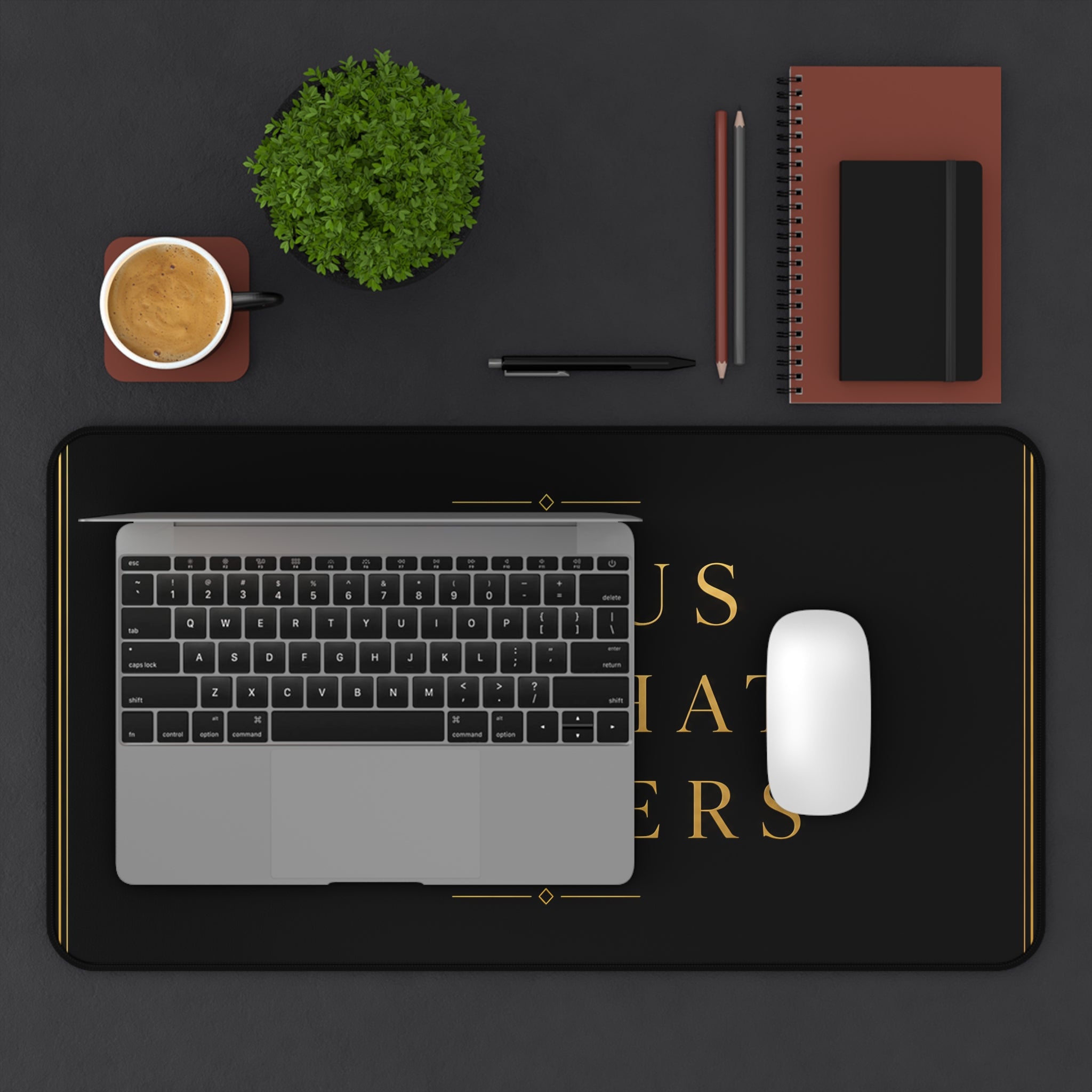 Premium Motivational Desk Mat "Focus On What Matters" Design Office Accessory
