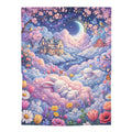 Magical Cloud Lullaby Jersey Baby Swaddle Blanket Dreamy Bunny & Lamb Throw