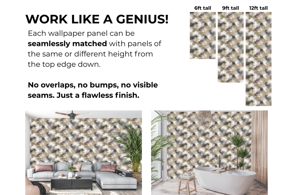 Faux Aged Plaster Limewash Wallpaper Moody Abstract Textured Venetian Wall Mural