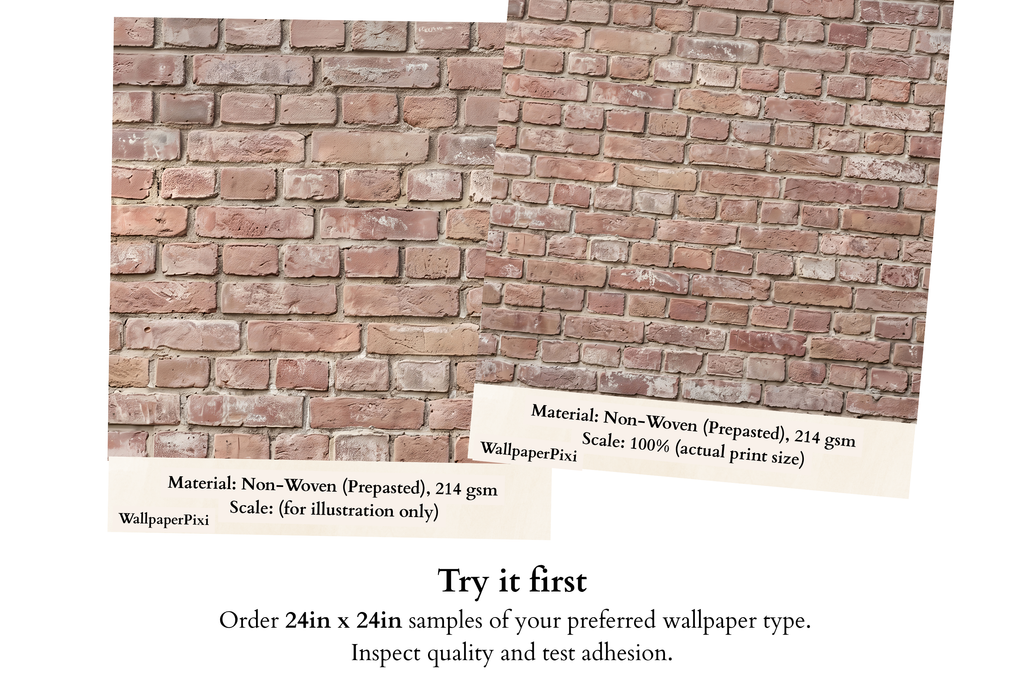 Authentic Weathered Red Brick Wall Mural Industrial Loft Peel and Stick Wallpaper