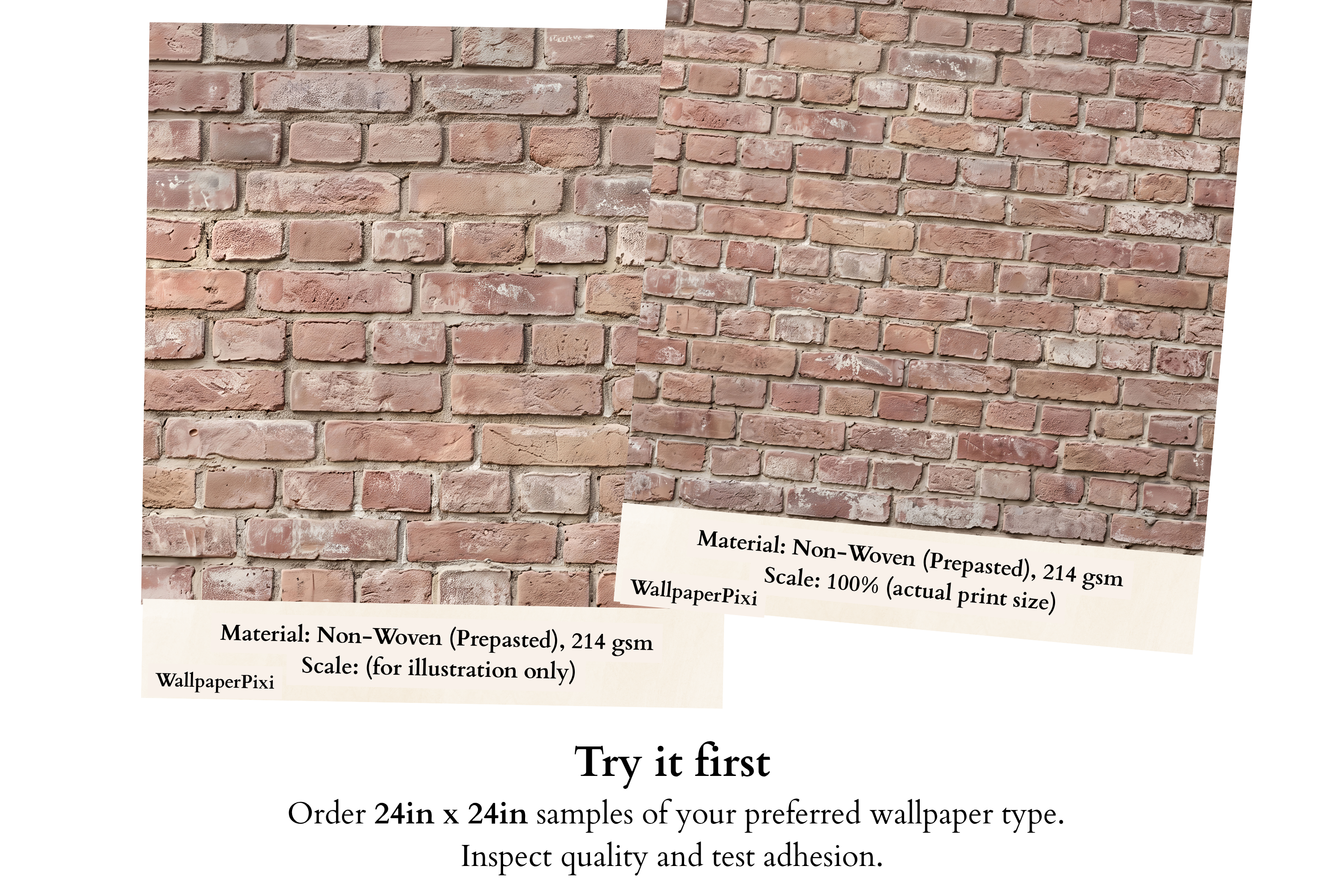 Authentic Weathered Red Brick Wall Mural Industrial Loft Peel and Stick Wallpaper