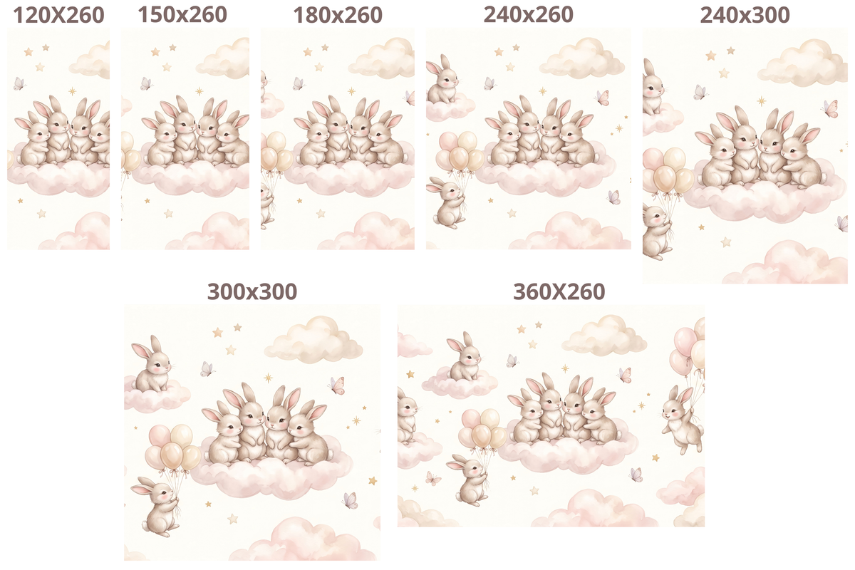 Pink and neutral bunny nursery wallpaper with butterflies