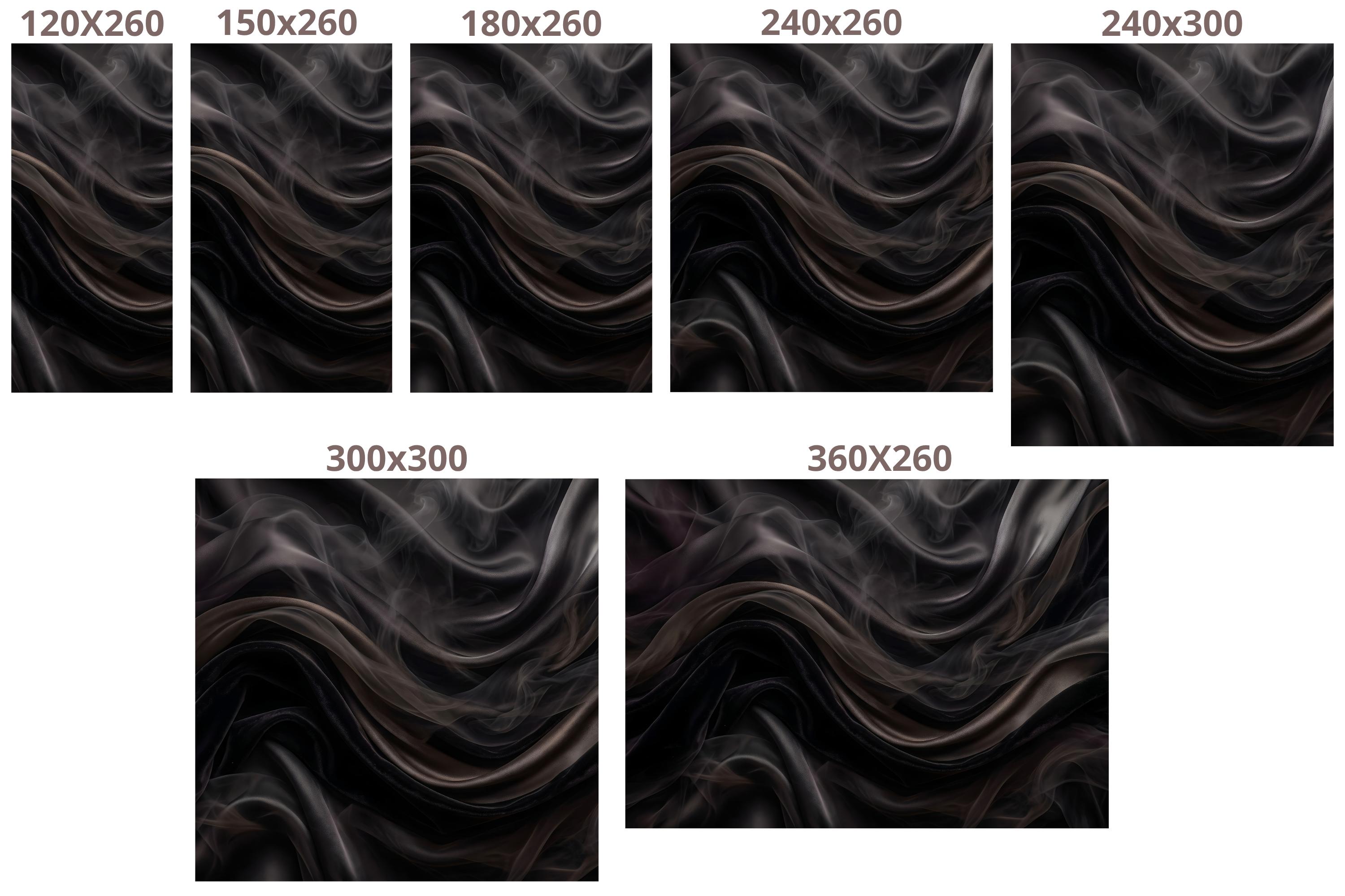Dark Smoky Silk & Velvet Peel and Stick Mural Moody Ethereal Fabric Wallpaper