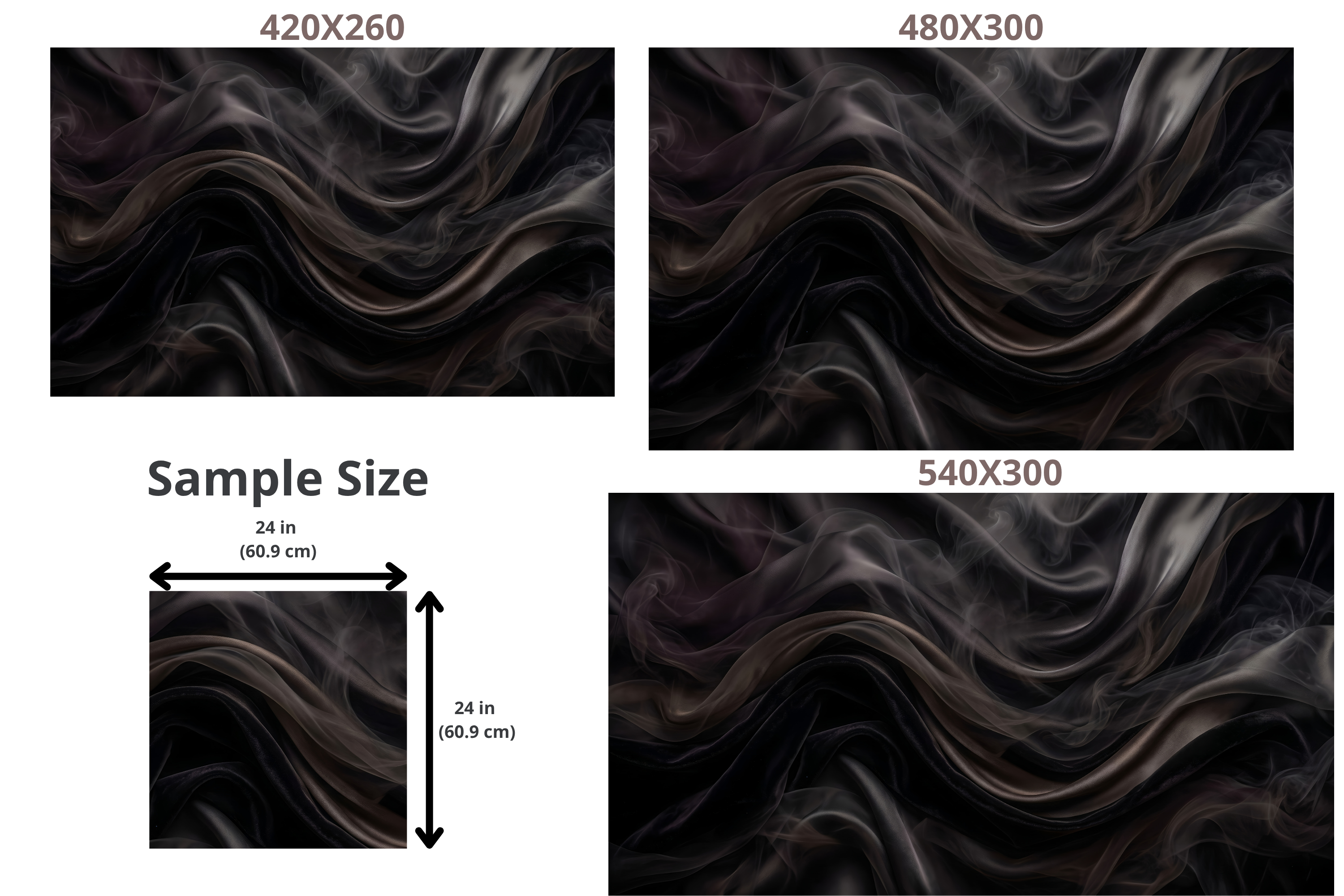 Dark Smoky Silk & Velvet Peel and Stick Mural Moody Ethereal Fabric Wallpaper