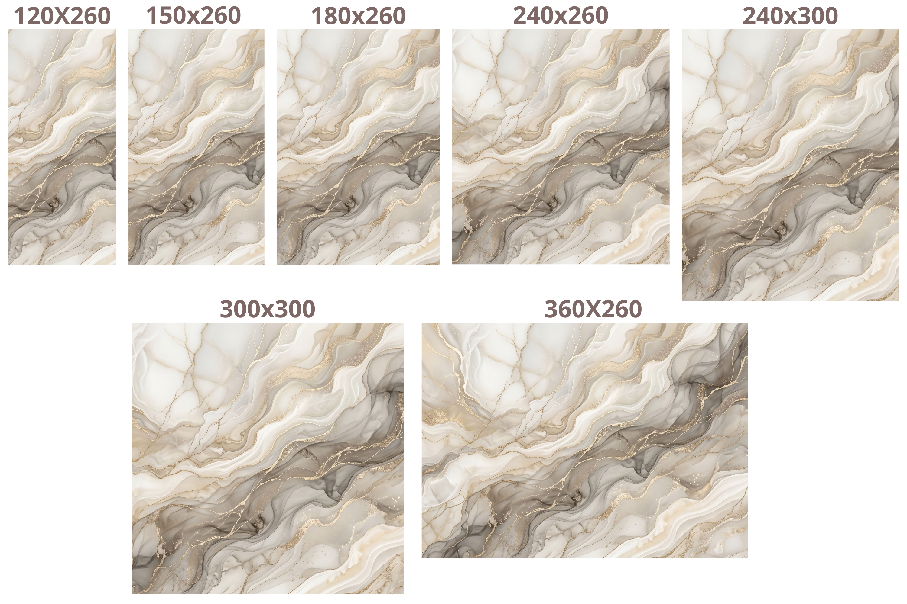 Elegant Fluid Marble Peel and Stick Mural Abstract Gold & Grey Alcohol Ink Wallpaper