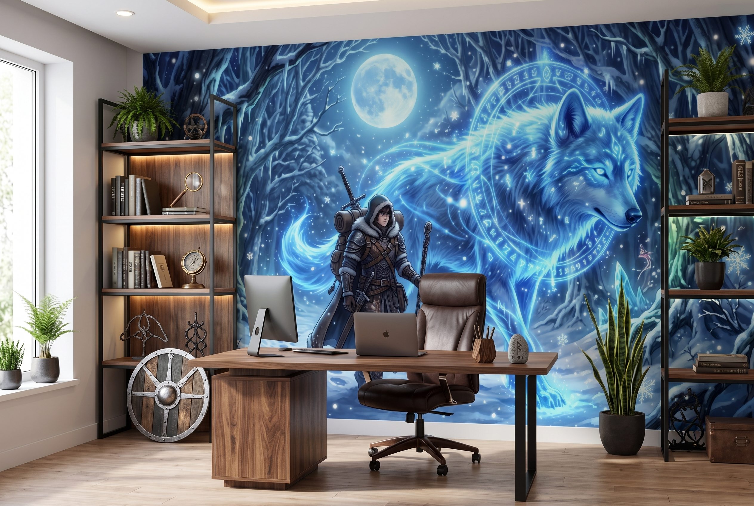 Adventurous epic gaming background wallpaper applied in a fantasy themed board game cafe