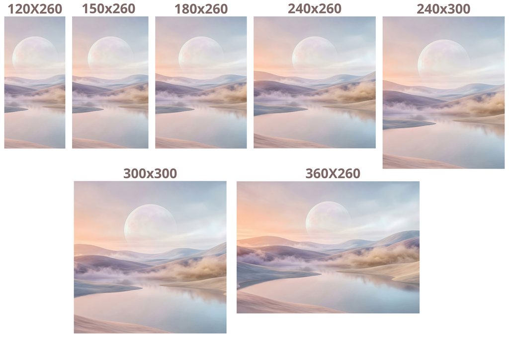 Ethereal Pastel Moon Landscape Mural Serene Dreamscape & Misty Water Wallpaper