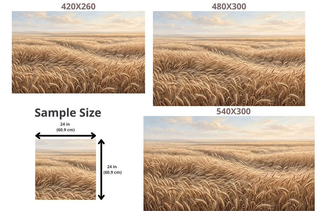 Golden Wheat Field Landscape Wall Mural Serene Pastoral Harvest Peel Stick Wallpaper