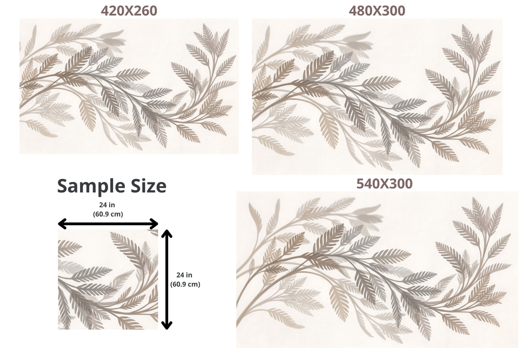 Minimalist Botanical Shadow Wall Mural Elegant Neutral Japandi Leaf Wallpaper