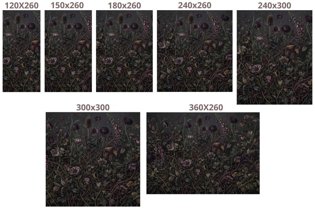 Moody Dark Botanical Floral Wall Mural Vintage Academia Midnight Garden Wallpaper