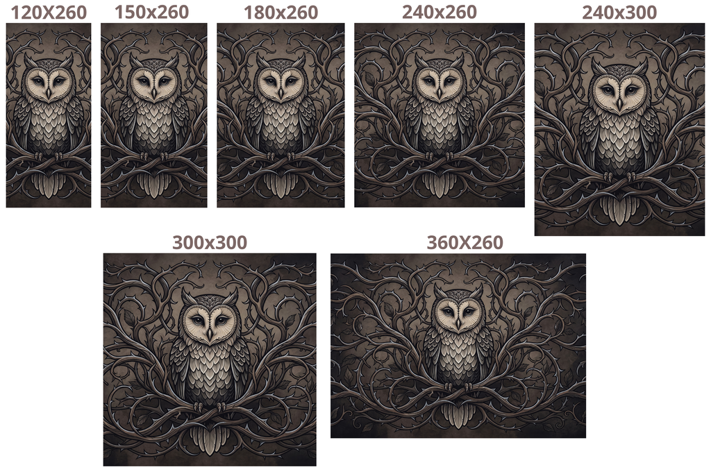 Moody Gothic Owl & Thorny Vine Wall Mural Dark Academia Vintage Engraving Wallpaper
