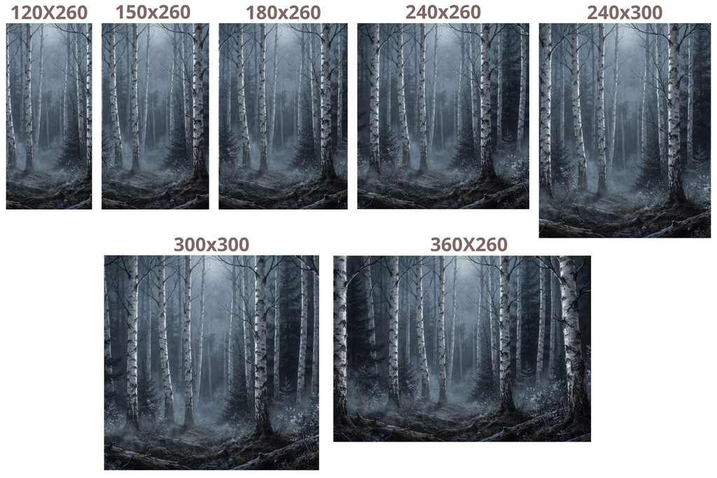 Moody Nighttime Birch Forest Wall Mural Dark Gothic Woodland Wallpaper
