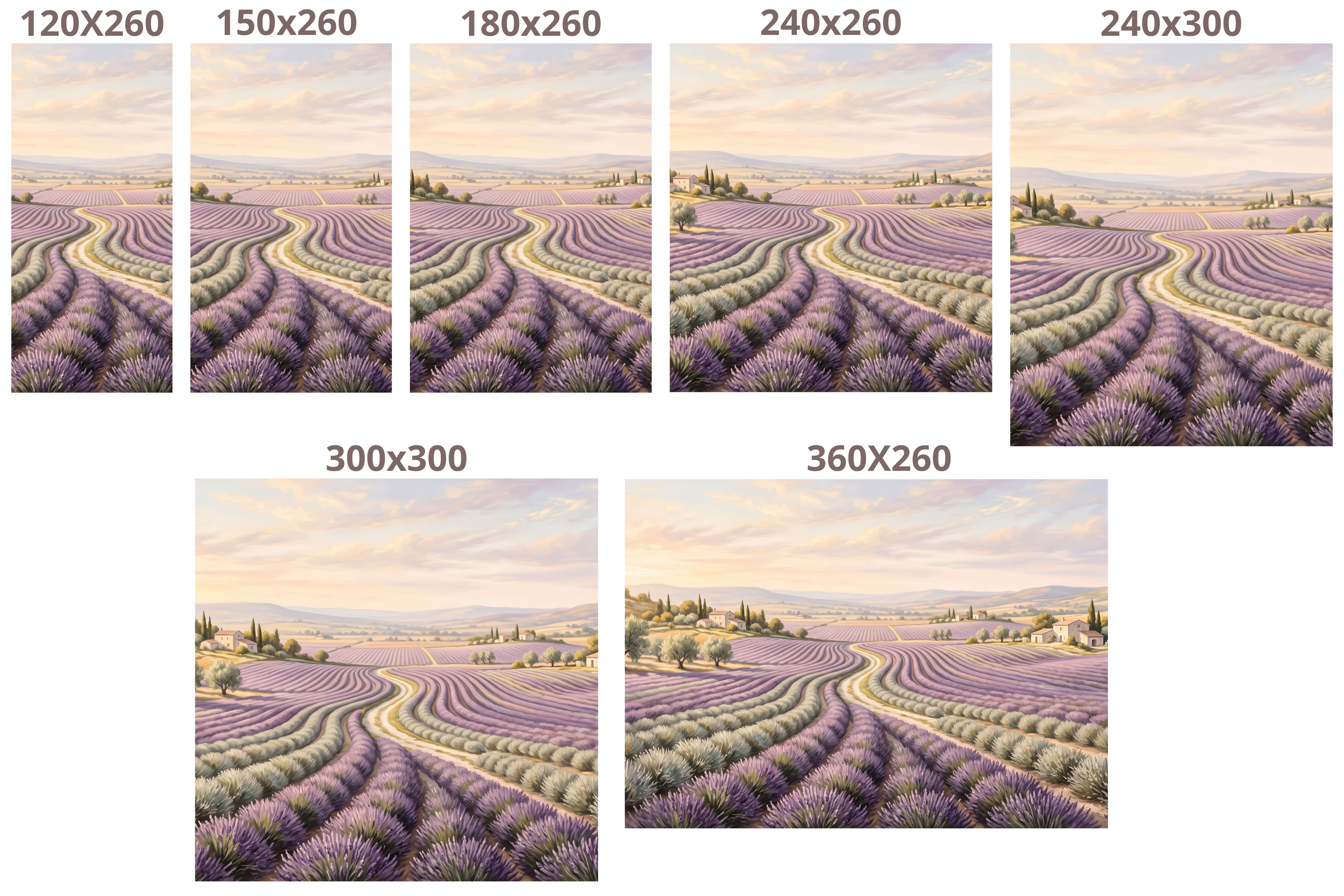 Vintage Provence Lavender Field Wall Mural Romantic French Countryside Landscape Wallpaper