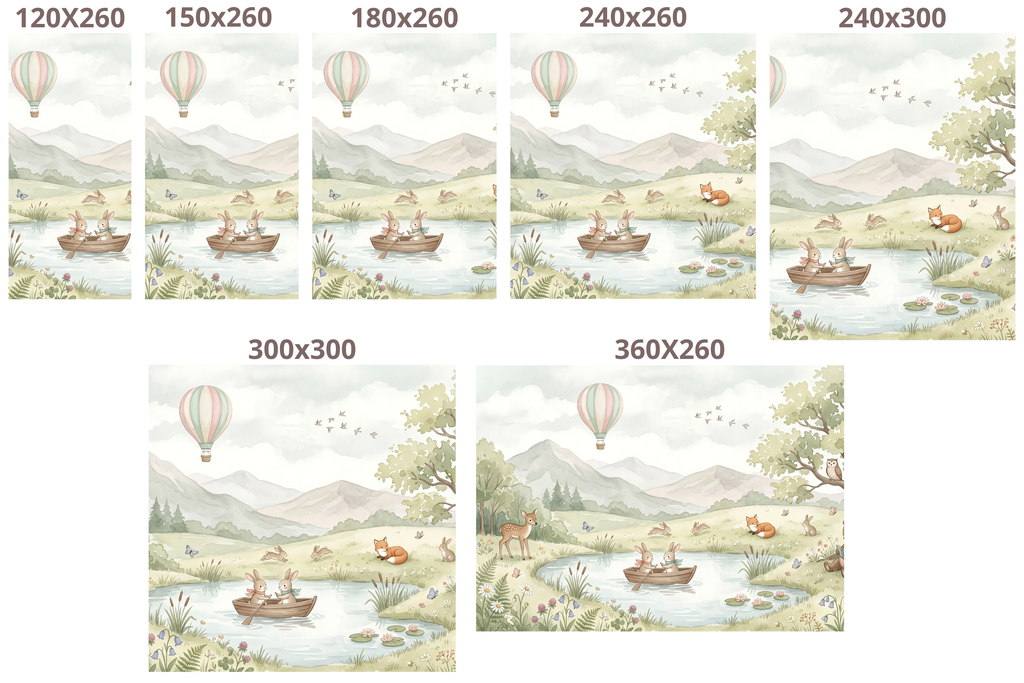 Watercolor Woodland Storybook Wall Mural Dreamy Forest Animal Nursery Wallpaper