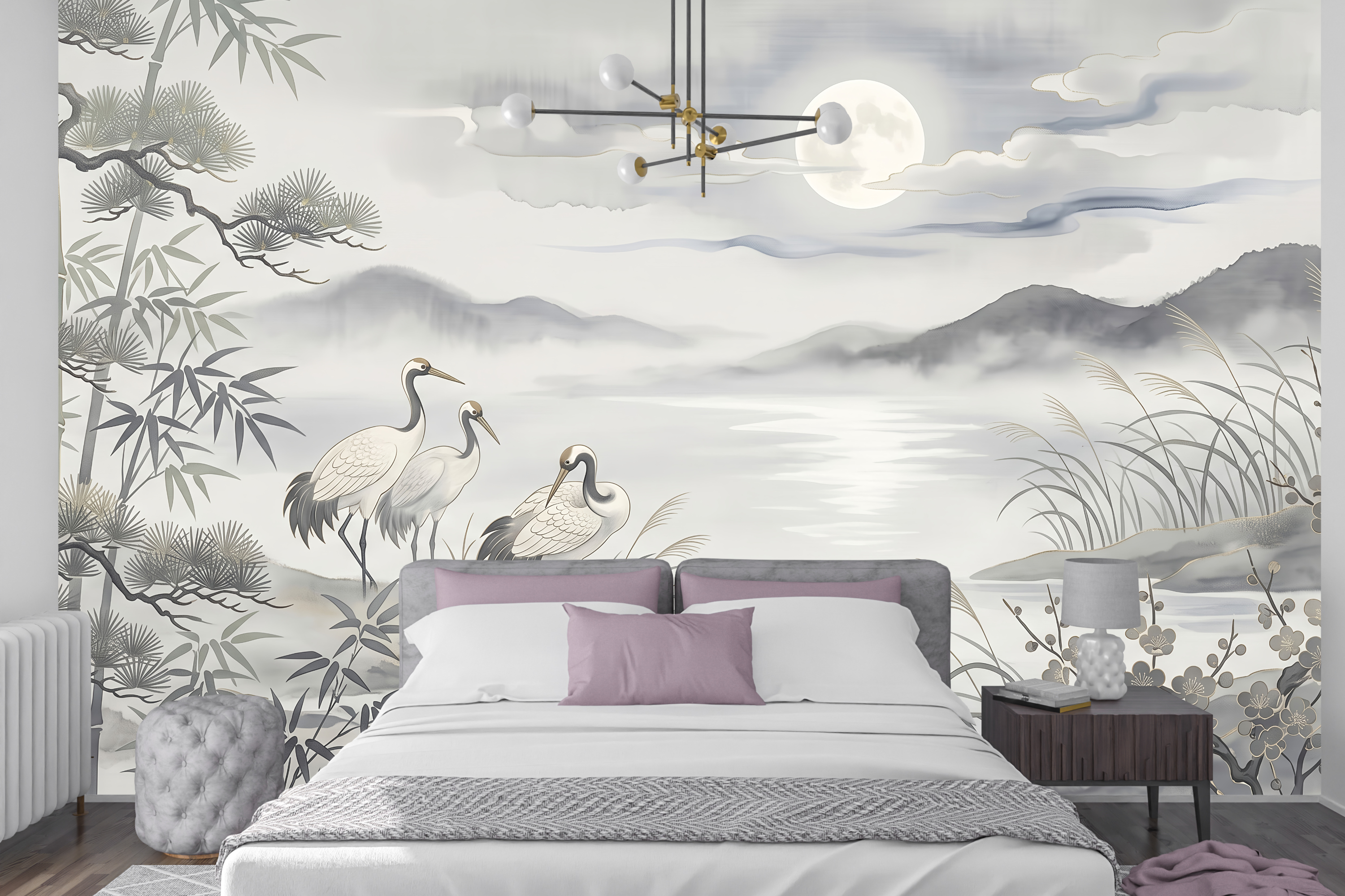 Creates a deeply peaceful sanctuary—the soft, misty moonlight and calm waters naturally promote rest and high-end relaxation.