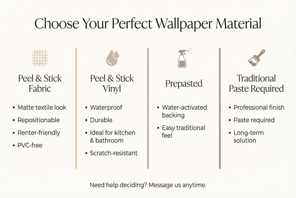 Blue Botanical Wallpaper – Hand-Painted Cobalt Blue & Sage Green Leaf Pattern